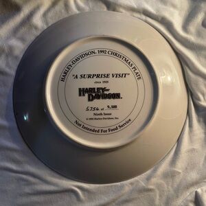 Harley-Davidson 1992 Christmas Plate “A Surprise Visit”